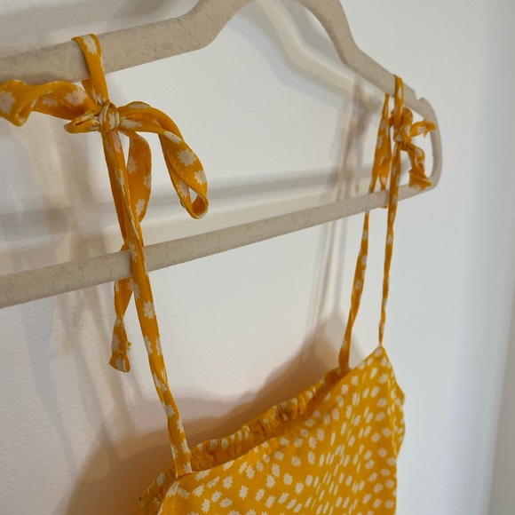 Yellow White Flower Dress | Sundress - Picture 7 of 9